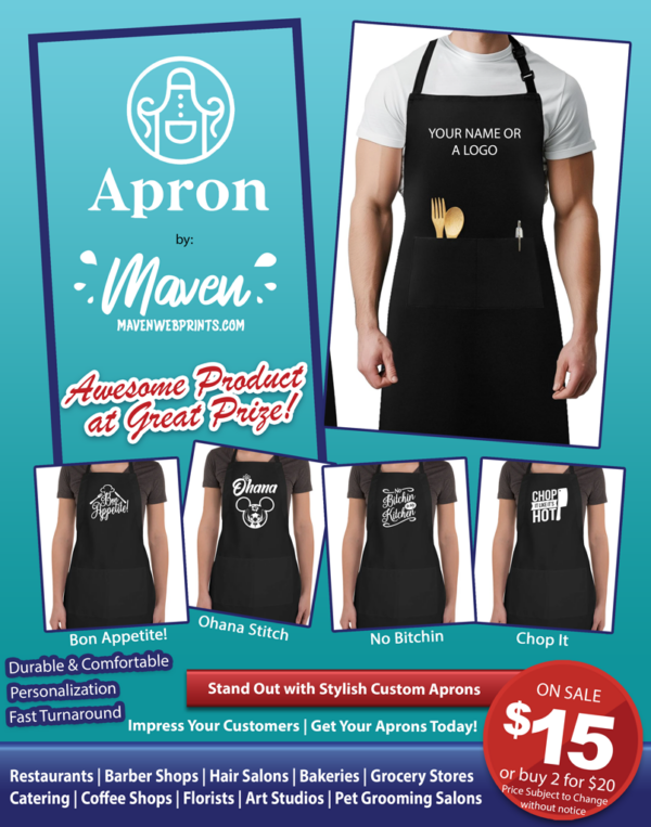 Custom Aprons - Transform Your Business Image with Our Custom Aprons!