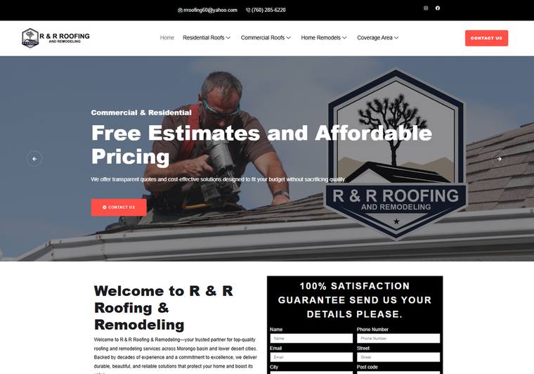 Barbershop website design by Maven Web Prints